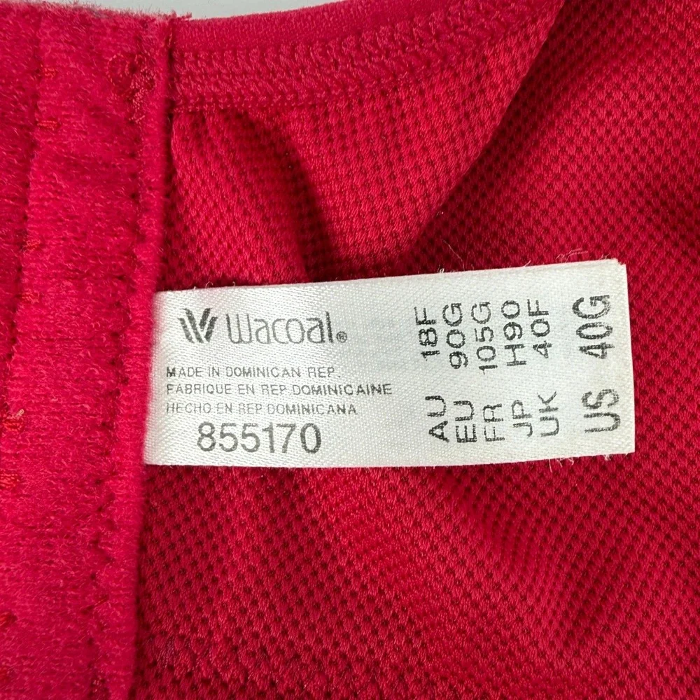 Wacoal 855170 Simone Sport Underwire Bra Berry Red Pink 40G Full Coverage Unline - Picture 3 of 8